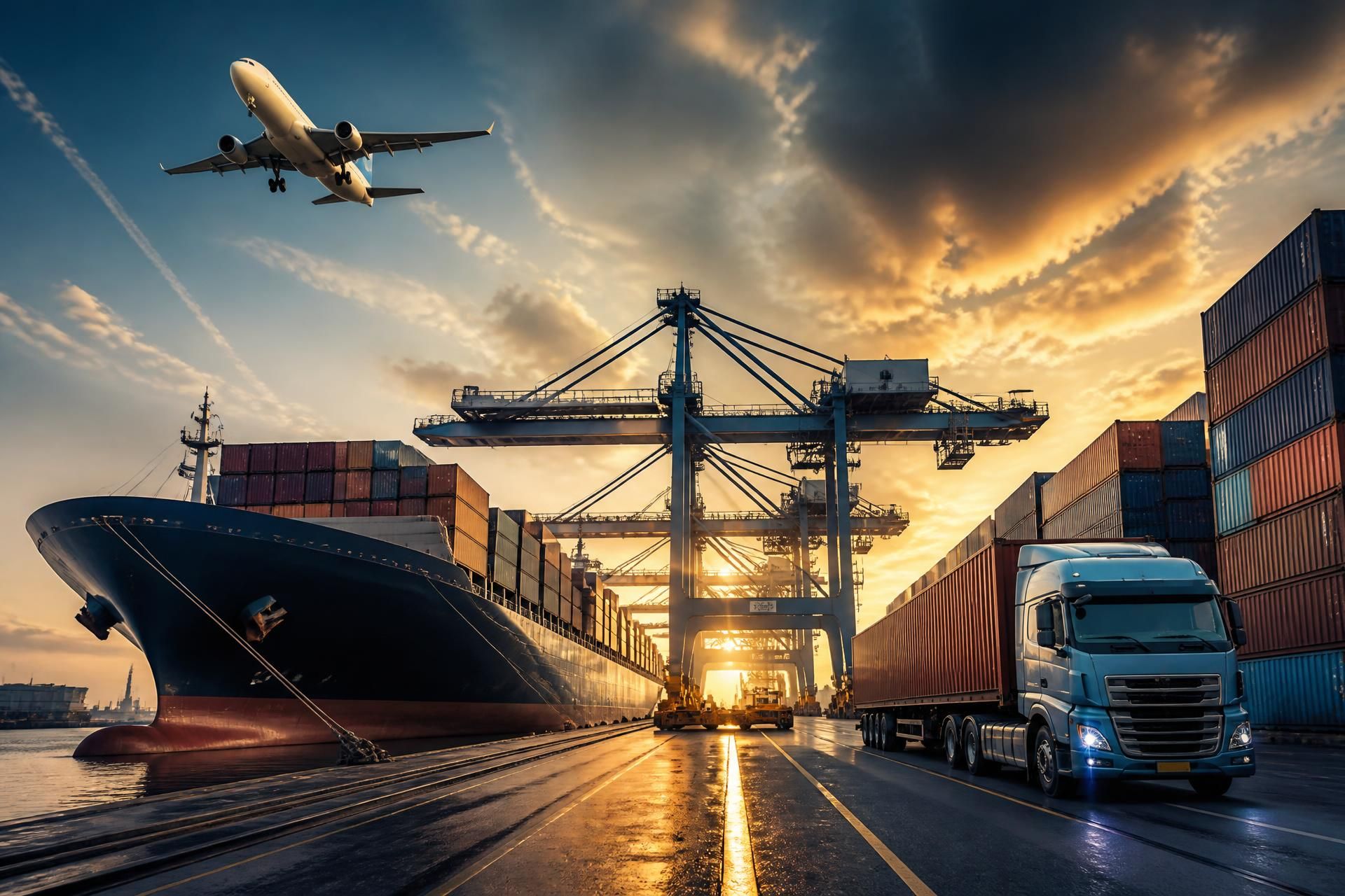 Operação logística internacional da The Box Fast Logistics
